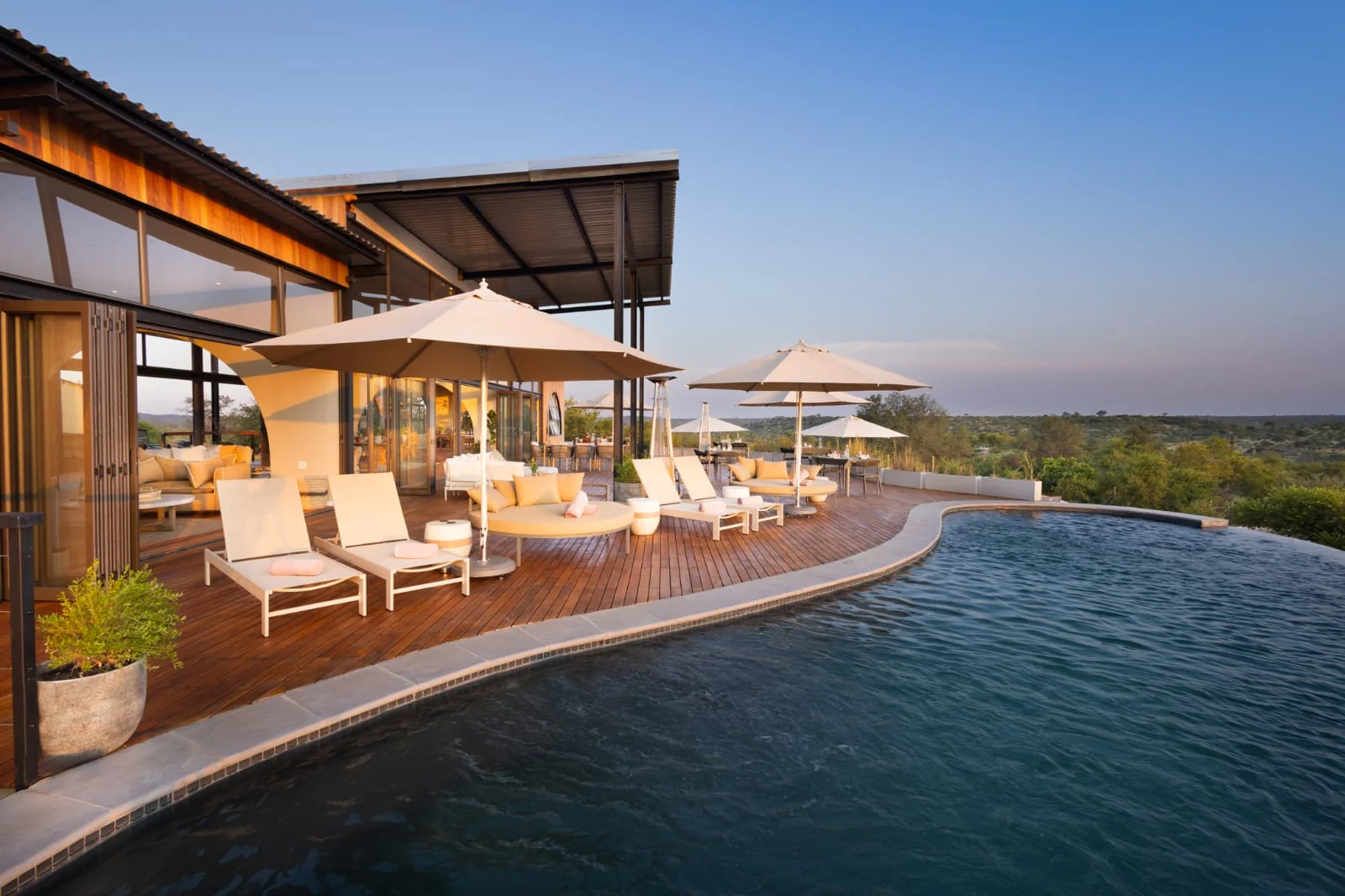 18 On The Hill pool deck overlooking the bush