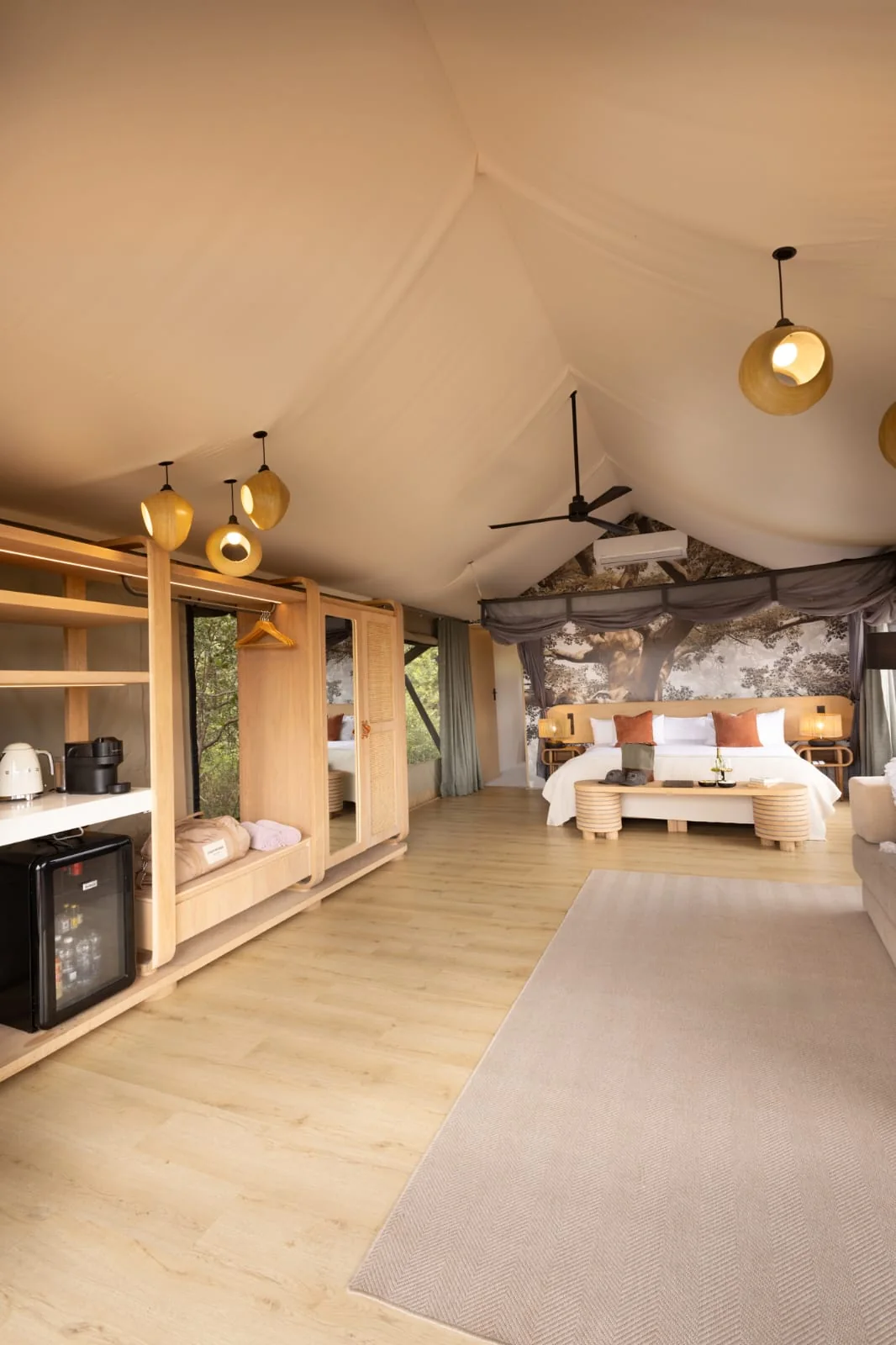Spacious tented suite at 18 On The Hill