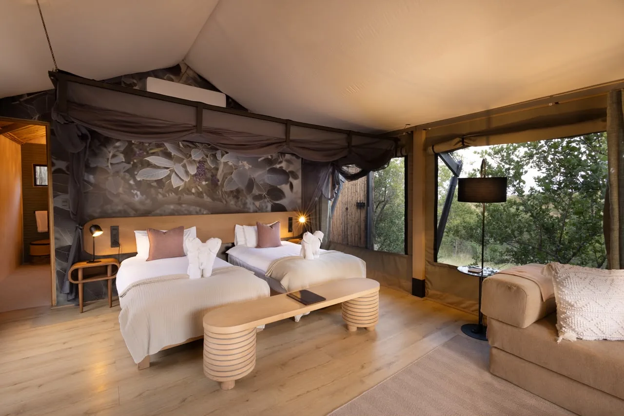 Luxury safari lodge interior